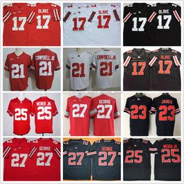 ohio state buckeyes UK - NCAA Ohio State Buckeyes College Football Jersey 21 Parris Campbell JR. 23 James 25 Mike Weber Jr. 17 Chris Olave High Quality 27 Eddie George 33 Pete Johnson stitched