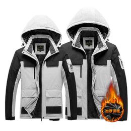 Winter Parkas Men Windbreak Velvet Thicken Warm Windproof Fur Coats Male Military Hooded Anorak Jackets Men's Winter Clothing L220706