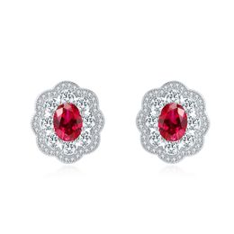 Jewellery Earrings Charm Pure silver earring girl High Carbon Diamond Imitation Ruby earrings hot-selling earrings