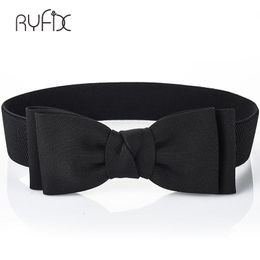 Belts Fashion Women Elegant PU Leather Wrap Bowknot Bind Wide Elastic Waistband Corset Cinch All-match Female Belt BL280