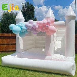 Outdoor Games Inflatable White Wedding Bounce Houses Castle Air Bouncer Combo For Kids Adult