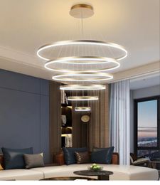 Pendant Lamps Led Lights For Home Kitchen Living Dining Room Diy Hanging Light Circle Rings Lamp Indoor Lighting FixturesPendant