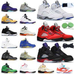 2022 5s Men Women retro Basketball Shoes UNC Sail What The Fire Red 0reo Jumpman 5 White Cement Raging Bull Mens Trainer Sports Sneakers jorda jordens