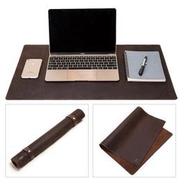 Large Mouse Pad Big Non Slip Desk Waterproof PU Leather Table Protector Gaming Mat for Game Office Work 220627