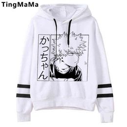 Anime My Hero Academia Hoodies Men Japanese Cartoon Boku No Hero Academia Bakugo Graphic Streetwear Unisex Sweatshirts Male Y220713