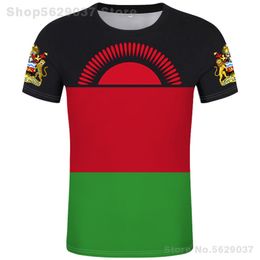 Malawi T Shirt Diy Free Custom Flexible Name Number Mwi T-shirt Nation Flag Mw Malawian Country College Print Po Clothes 220609