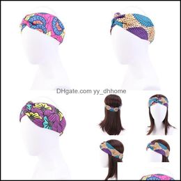 Bandanas Scarves Wraps Hats Gloves Fashion Accessories Bohemia Style Mti Colour Headband Overlap Hair Hoop Women Hairs Band New Arrival 3