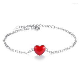 Charm Bracelets Utimtree Minimalist Korean Red Heart Women Bangles Pulseira For Femme Party Bracelet JewelryCharm Inte22