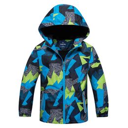 Toddler Boys Jacket Winter Hooded Plus Velvet Windproof Waterproof Windbreaker Childrens Clothing Jacket Snow Jackets Boys J220718