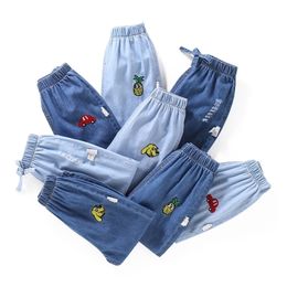 HIPAC Baby Boys Cotton Jeans Pants Casual Sport Pants Jogging Children Garcon Kids Children Jeans Anti-mosquito Pants LJ201127