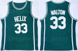 Helix High School 33 Bill Walton Jerseys Men Basketball Green Team Colour Stitched And Embroidery Sports Pure Cotton Breathable Top Quality On Sale