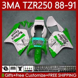 Bodywork Kit For YAMAHA YPVS 3MA TZR250RR TZR250R 1988-1991 Body 115No.111 TZR250 TZR 250 TZR-250 R RS RR 88 89 90 91 TZR250-R 1988 1989 1990 1991 OEM Fairing White green