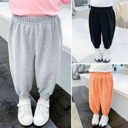 Pants For Girls Solid Colour Sweatpants For Girls Spring Autumn Children's Pants Casual Style Girl Clothes 210412