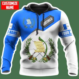 PLstar Cosmos 3DPrinted est Guatemala Flag Custom Name Unique Funny Hrajuku Streetwear Unisex Casual Hoodies Zip Sweatshirt 1 220713