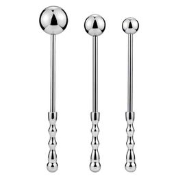 Nxy Anal Toys Metal Stainless Steel Hand held Ball Butt Plug Beads Flirting Masturbation g Spot Massage Expansion Erotic Couples 220420
