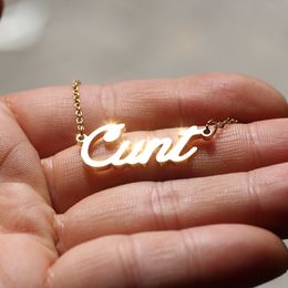 BEEGER cunt Anklet or Necklace, Stainless Steel with mirror finish gold color,used for hotwife/cuckold lifestyle.