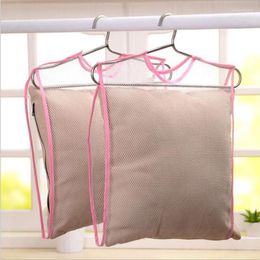 Laundry Bags 2PCS Net Mesh Bag Drying Pillow Hanger Rack Dry Storage Holder Clothes