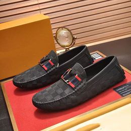 High quality men's dress shoes casual flats bottom Loafers fashion luxury metal button peas classic driving shoe for men adasdasdasdad