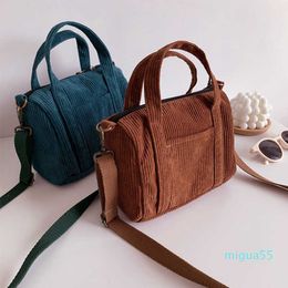 19cm Luxury Designer Corduroy Mini Tote Bag Handbags for Women Girls Purses Casual Autumn and Winter Small Solid Shoppers Crossbody