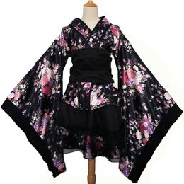 dance robes UK - Ethnic Clothing Sexy Kimono Japanese Style Girls Robe Lolita Maid Dress For Women Party Yukata Dance JP Anime Cosplay Costumes Lady SuitsEth