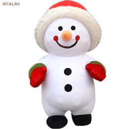 Mascot doll costume Snowman Monster Christmas Santa Claus Inflatable Mascot Costume Adult Fancy Dress Suit Christmas Carnival Costumes Adver