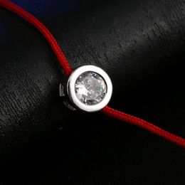 Charm Bracelets Lucky Red Cord Thread String Rope Chain With CZ Zirconia For WomenCharm CharmCharm