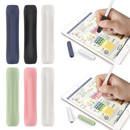 touch screen pen holder silicone case for apple pencil 1 2 cover sleeve solid cases Shockproof and non-slip