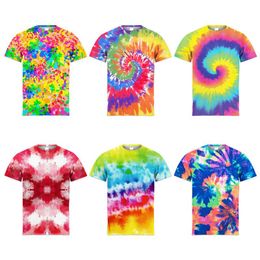 Men's T-Shirts Tie Dye Tshirt 3D Printing T Shirts Oveirszied Short Sleeve Crewneck Tops Men's Clothing 2022 Summer Casual TeesMen's