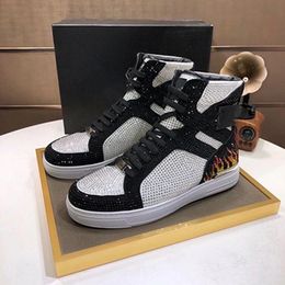 Mens Platform Skull Scale Designer Sneakers Top Cow Leather Iron Grey High Quality Ins Pop Fashion Women Trendy Casual ADSDADSDF