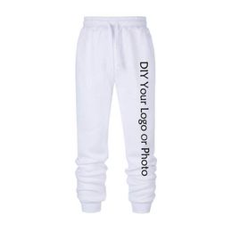 DIY Your or po Sweatpants Customised Print men Run pants Streetwear men Jogging Sportswear Jogger Tracksuit Trouser 220509