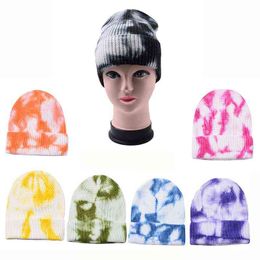 Beanie/Skull Caps Ball Caps Fashion Hip Hop Tie Dye Print Warm Caps For Women Gi T220823