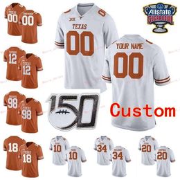 Nik1 Stitched Custom 49 Ta'Quon Graham 6 Devin Duvernay 6 Juwan Mitchell 6 Quandre Diggs Texas Longhorns College Men Women Youth Jersey