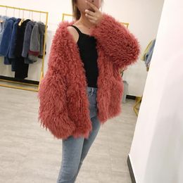 Women's Fur & Faux Watermelon Colour Big Size 2022 Women China Factory Wholesale JacketWomen's