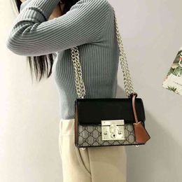 Factory Direct Sale New Fashion Material with g Family Womens Leather Box Double Chain Sinle Shoulder Small Square Desiner Ba