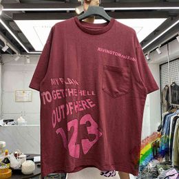 2022ss Red RRR123 T-shirt Men Women Best Quality Rrr 123 Vintage Summer Style Tee TopsT220721
