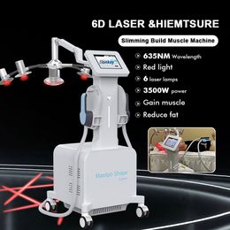 6D Laser 532 Green Cold Light Dissolve Fat Burning Slimming Machine EMSlim Muscle Building Lipolaser Body Shaping Equipment Powerful 3600W Device