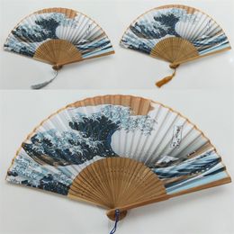 Other Home Decor Hand Fans Mount Fuji Kanagawa Waves Japanese Folding Fan Pocket Fan 20220608 D3