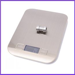 Stainless Steel 5000g1g 5kg Food Diet Postal Electronic Kitchen Scales Digital balance Measuring weighing scale 201211