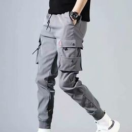 Boy Multi Pockets Cargo Harem Pants Streetwear Hip Hop Black Grey Casual Male Joggers Trousers Fashion Harajuku Men Punk 220719