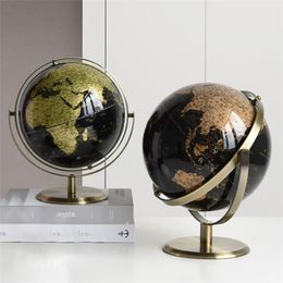 World Globe Model Home Decoration Accessories For Living Room Earth Figurines Office Desk Decor Christmas Decorative Gifts 220329