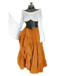 Temadräkt xxxxxl 4xl halloween kostymer cosplay medeltida prinsessklänning vintage fest afton klänning renässans kvinnor klädsel