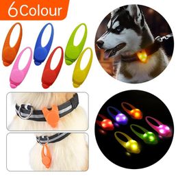 Dog Collars & Leashes Luminous Pet Pendant With Collar Led Cat Personalised Tag Night Light AccessoriesDog