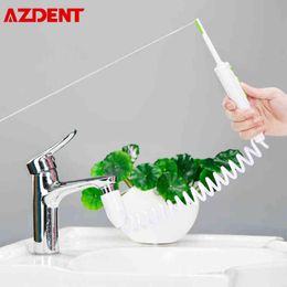 Faucet Oral Irrigator Water Dental Flosser Portable Irrigador Jet Toothbrush Irrigation Teeth Cleaning 2Nozzle 220510