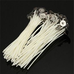 candle gel wax wholesale UK - 60pcs Durable Candle Wicks Cotton Core Waxed With Sustainers For Diy Making Candles Gifts Supplies 4 In bbywpI soif1983