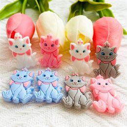 10Pcs BPAFree Silicone Mary Beads Cartoon Teether DIY Baby Pacifier Teething Making Necklace Sensory Toy Food Grade Beads 220815