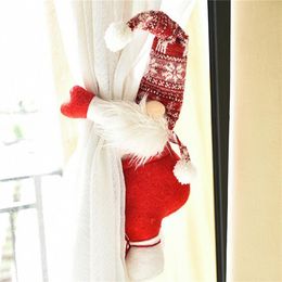 Santa Claus Elk Windows Christmas Curtain Decor Merry Christmas Decor For Home Christmas Gifts 2020 Happy New Year 2021 T200909
