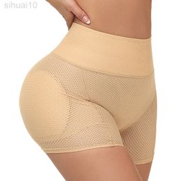 Hip Enhancer Invisible Lift Butt Lifter Hollow Breathable Shaper Padding Panty Push Up Bottom Seamless Sexy Shapewear Briefs L220802