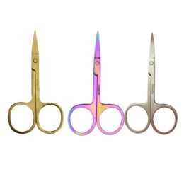 Stainless Steel Scissors Portable Mini Eyebrow Scissors Tailor Shears Home Beauty Tools 3 Colours