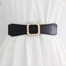 Belts Belt Buckle Womens Vintage Wide ElasticWaist Dress Waist Sweater Coat Elastic Rose Gold Fashion BeltBelts Fred22