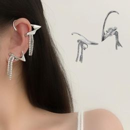 Clip-on & Screw Back Elf Ear Hooks Ears Clip Tassel Earrings Punk Fairy Earring Lady Irregular Cuffs No Piercing Bone Clips JewelryClip-on